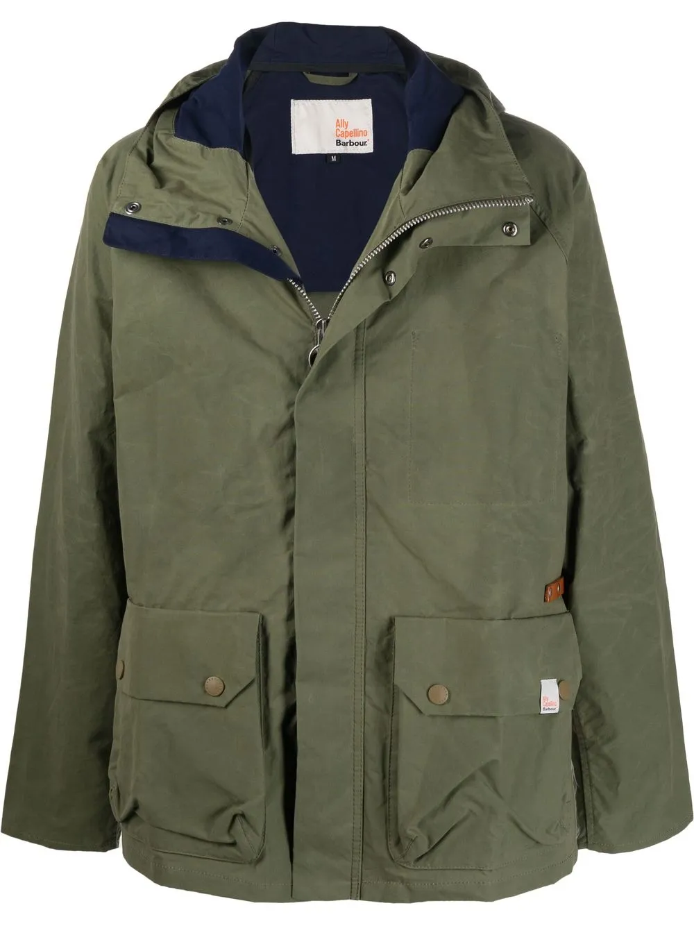 

Barbour chamarra con capucha y bolsillos - Verde