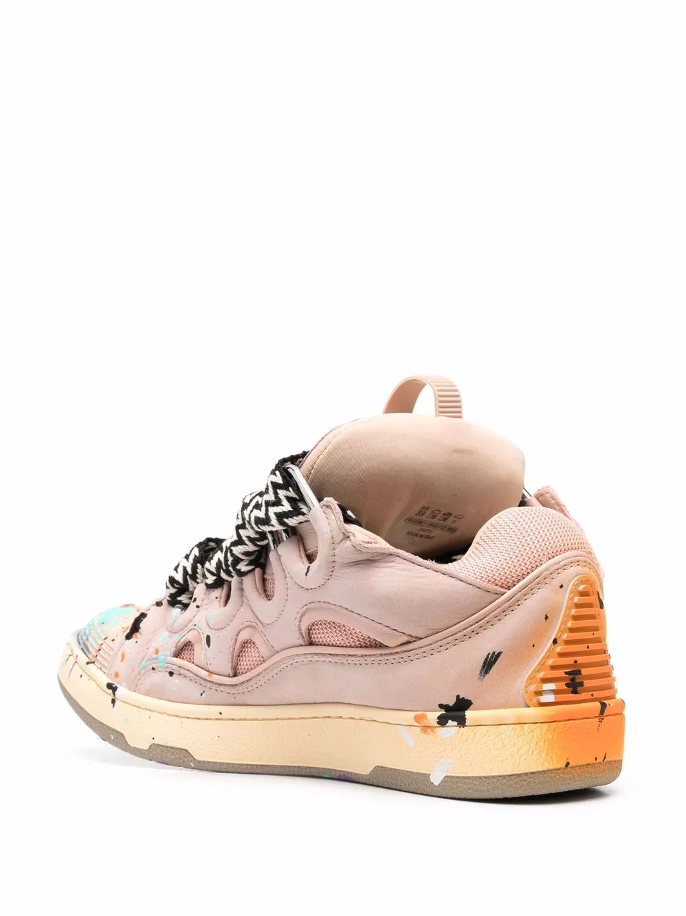 paint-splatter low-top sneakers 