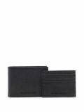 Emporio Armani logo-embossed leather wallet - Black