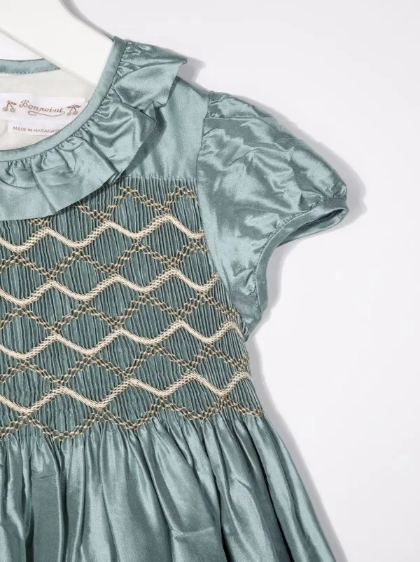 ボンポワン シルクワンピース