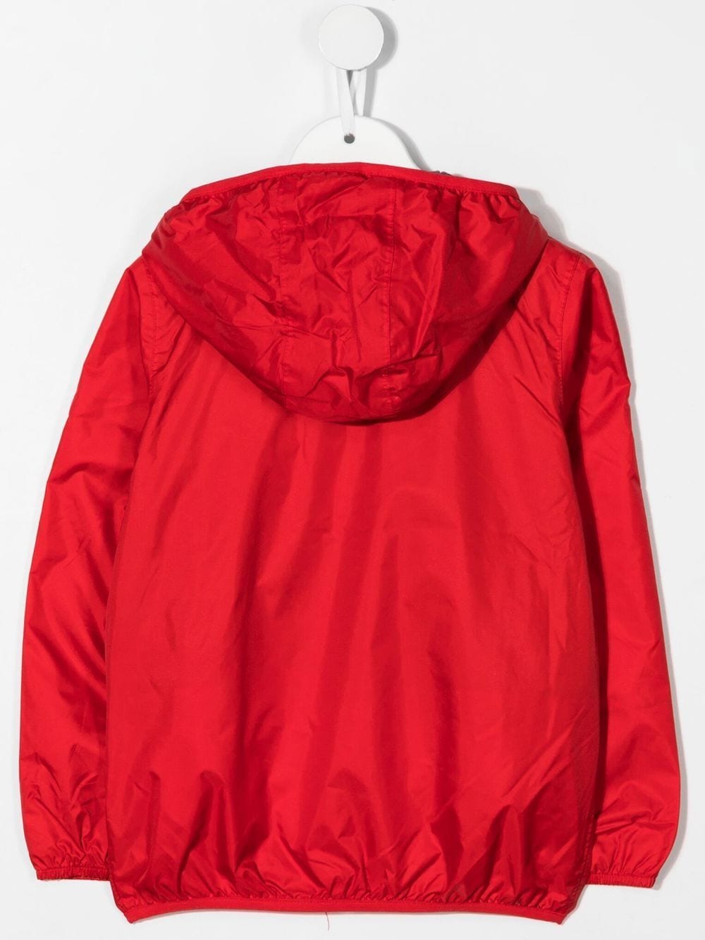 Shop K-way Logo-print Hooded Rain Jacket In Red