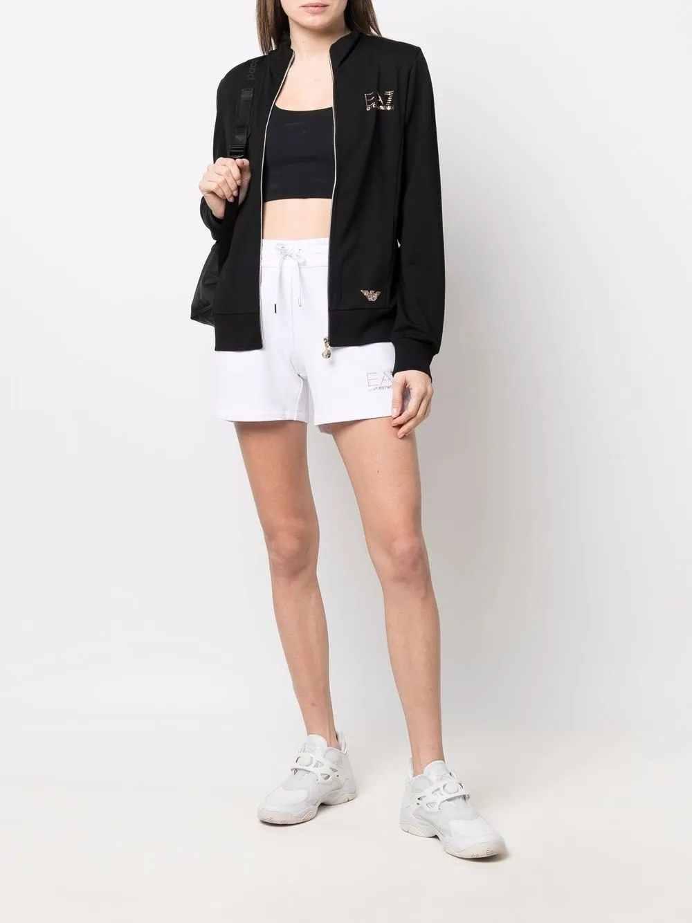 Ea7 Emporio Armani studded-logo track jacket | Varsity Jackets | Image 2
