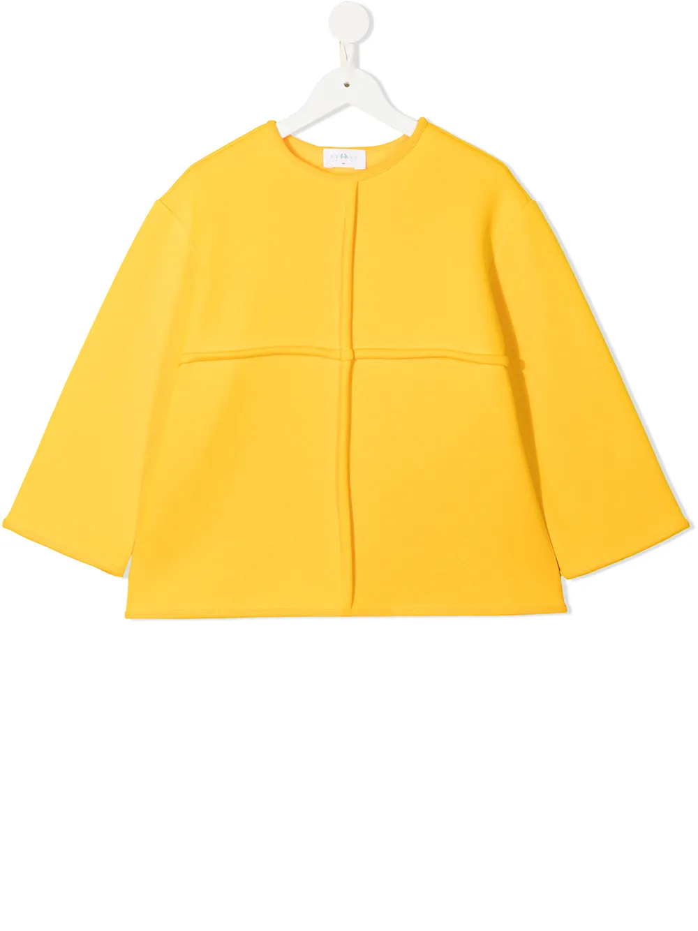 

Eshvi Kids pipe-seam long-sleeve top - Yellow