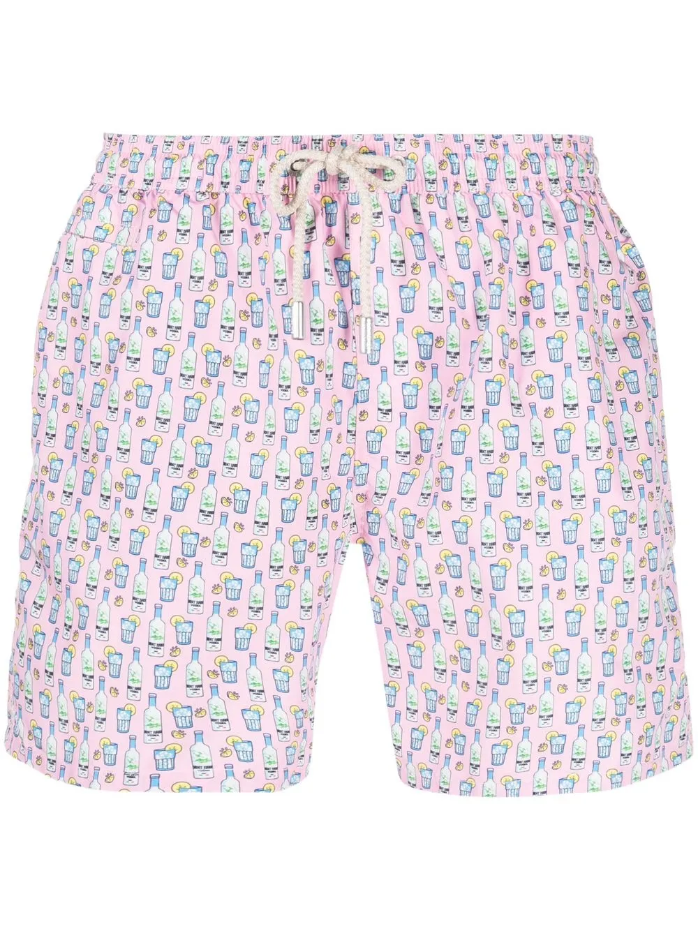 

MC2 Saint Barth shorts de playa con estampado gráfico - Rosado