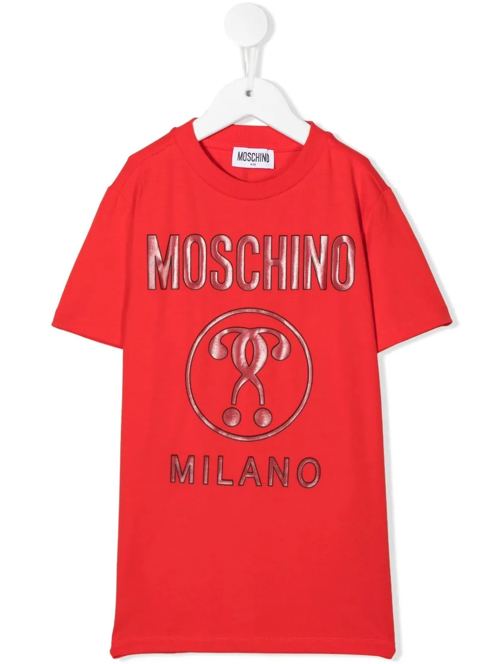 

Moschino Kids playera con estampado Double Question Mark - Rojo