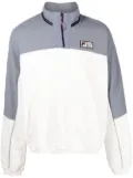 Fila logo-patch half-zip sweater - White