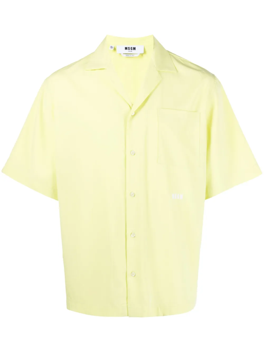 

MSGM camisa con logo bordado - Verde