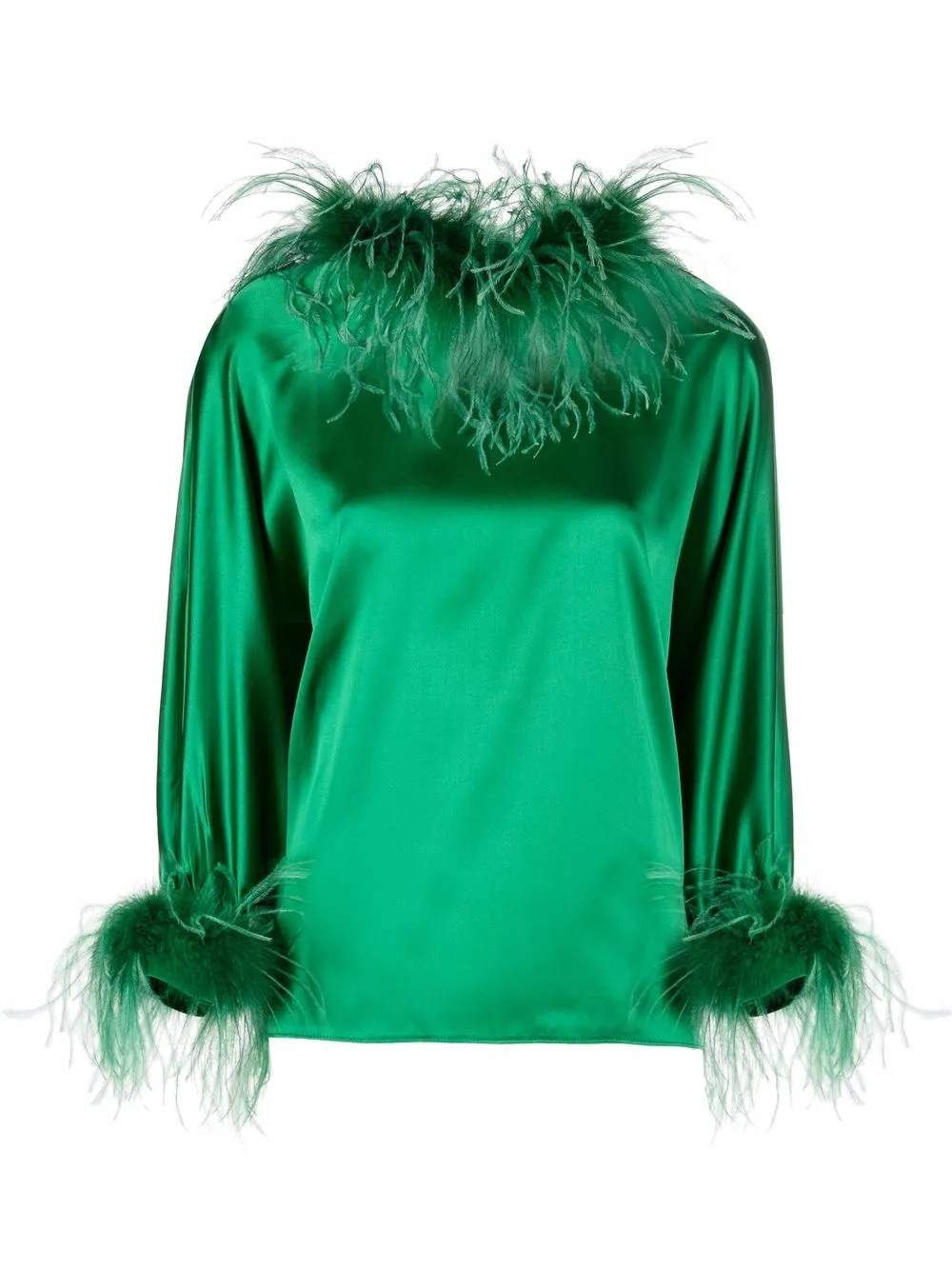 

STYLAND blusa con detalle de plumas - Verde