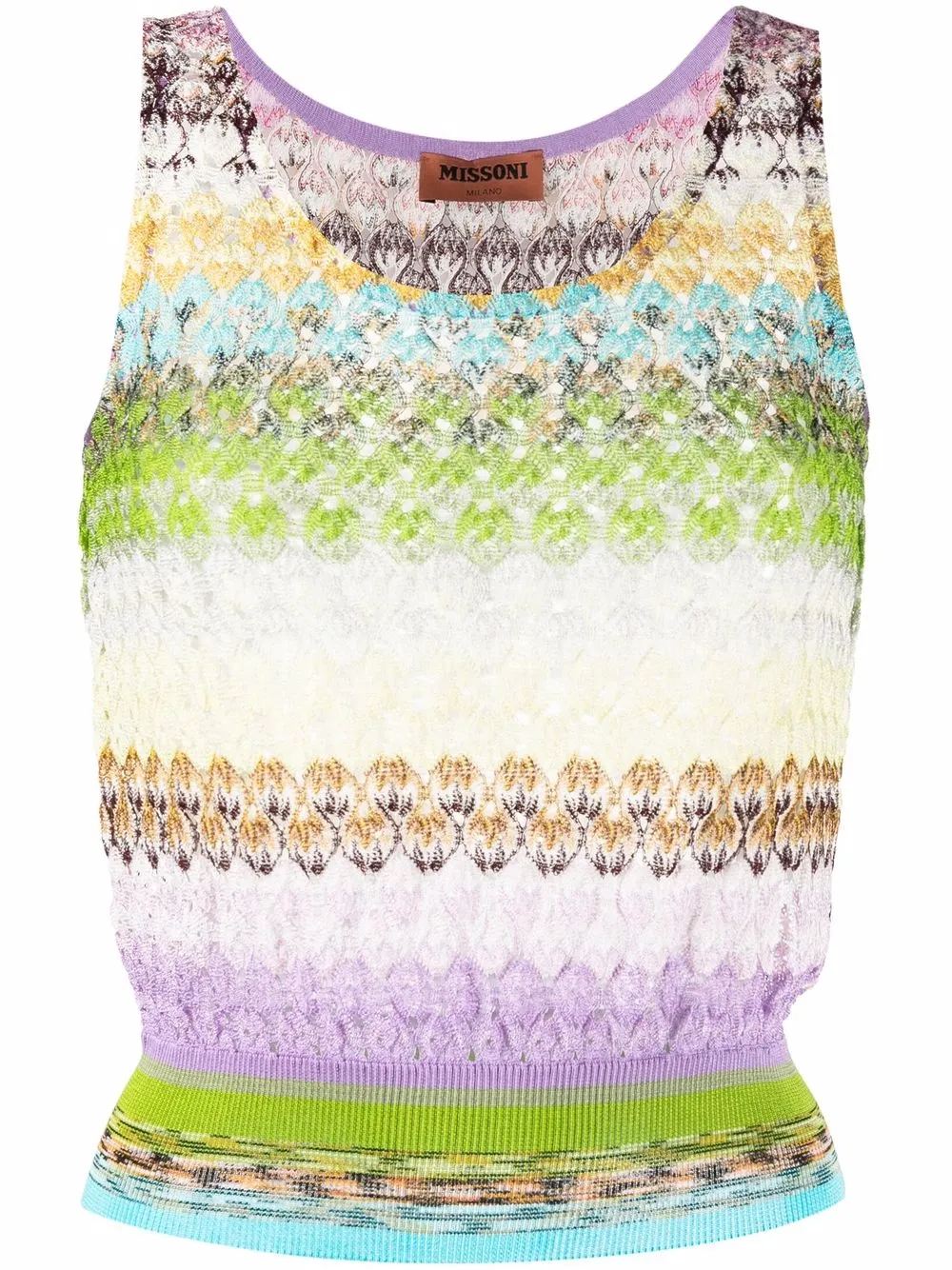 

Missoni striped crochet tank top - Green