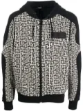 Balmain monogram-logo hoodie - Black