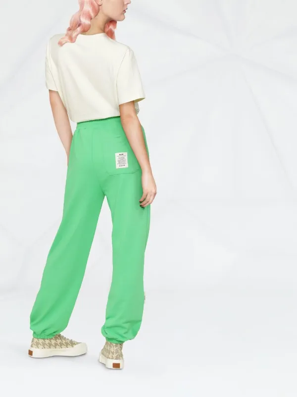 MSGM Fantastic Green Drawstring Track Pants