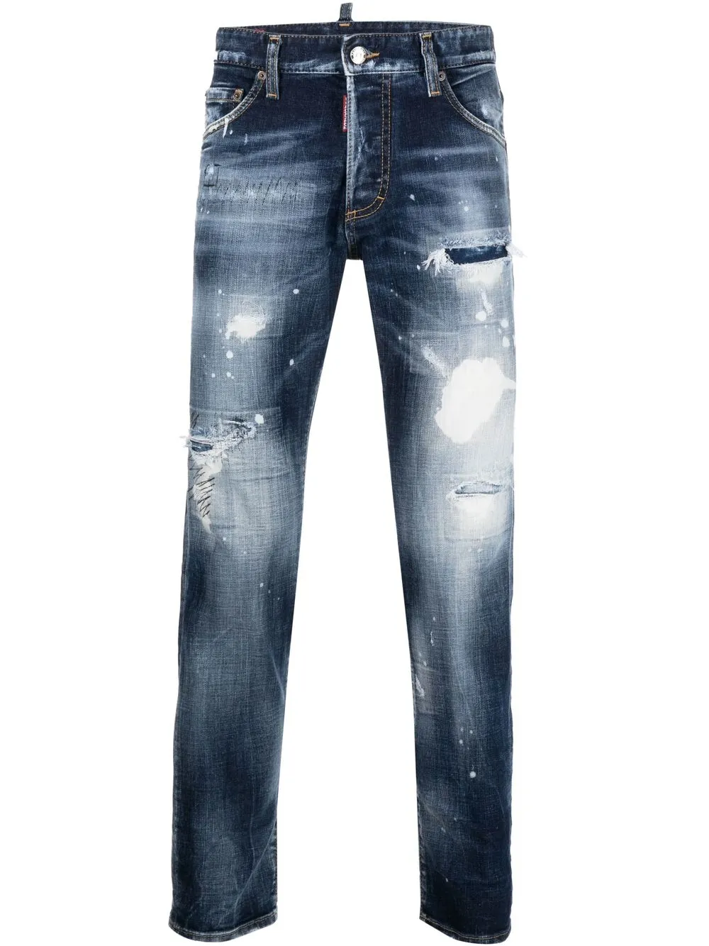 

Dsquared2 skinny jeans con efecto envejecido - Azul
