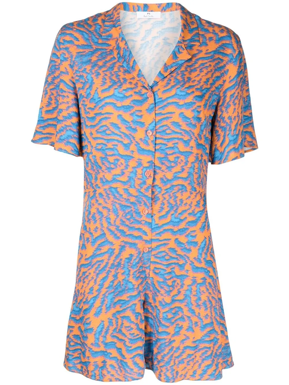 

PS Paul Smith vestido con animal print - Azul