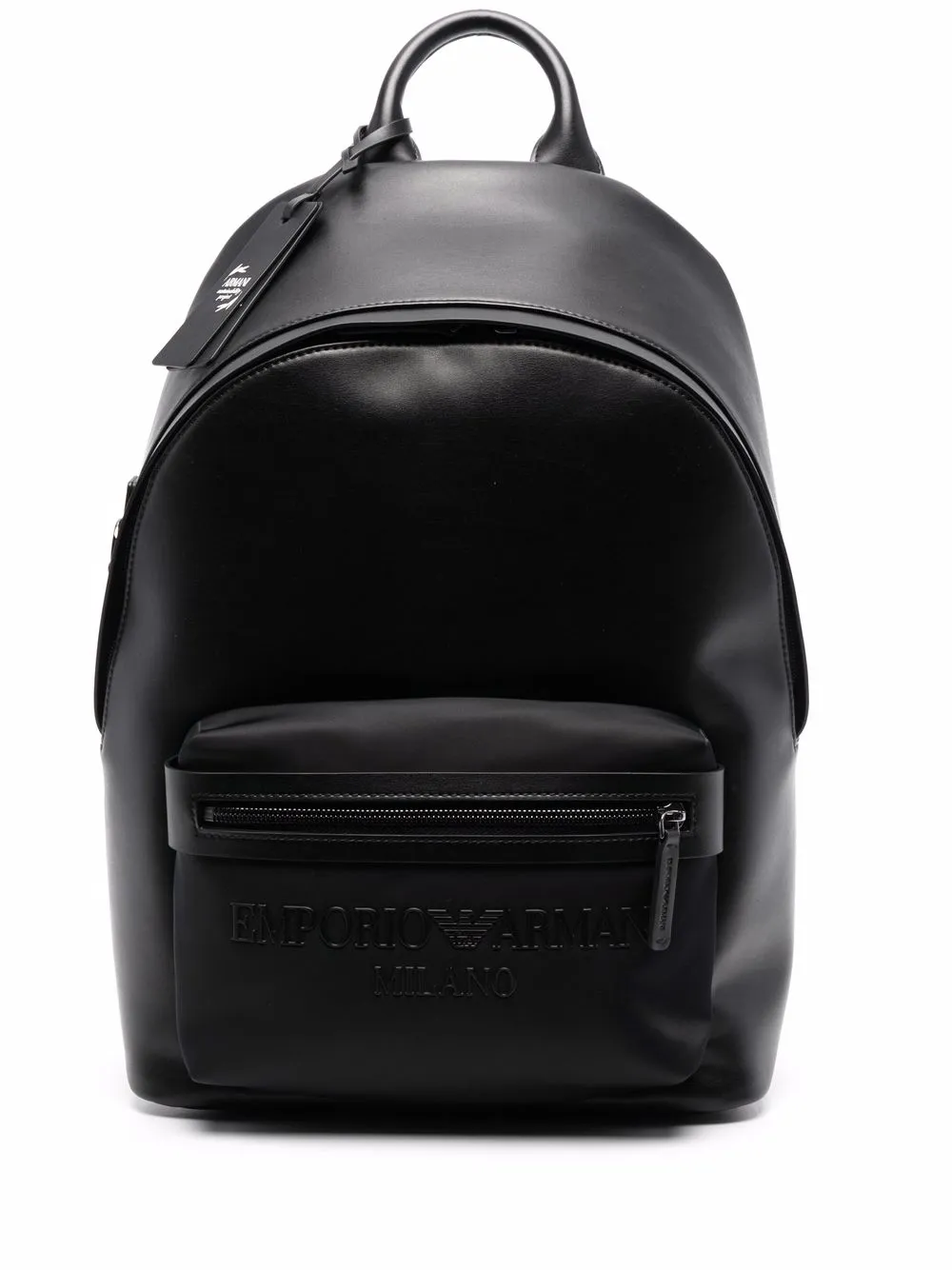 

Emporio Armani mochila con logo en relieve - Negro