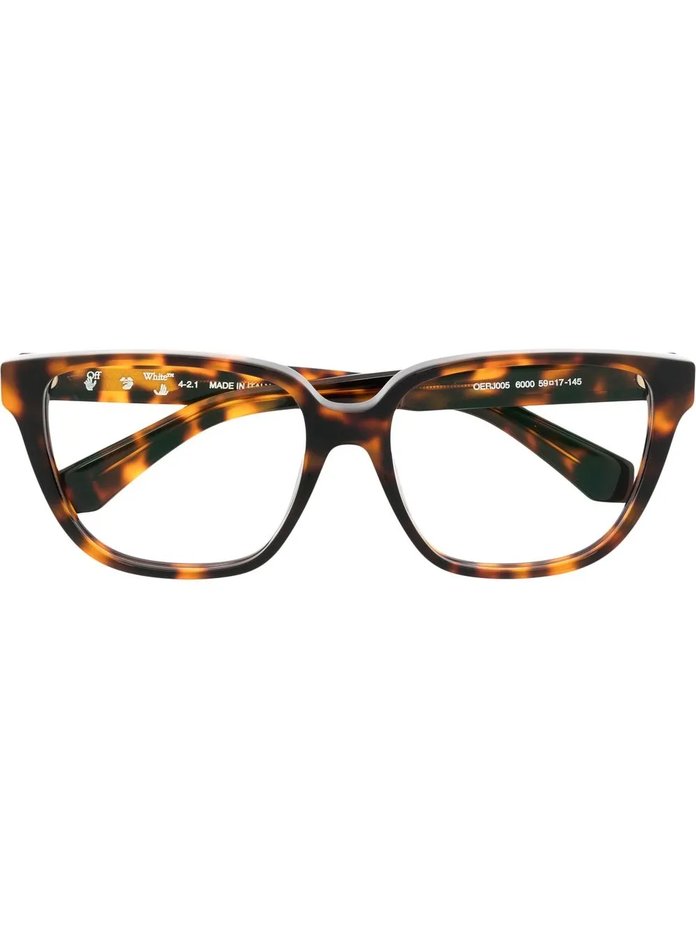 Off-White Eyewear キャットアイ眼鏡フレーム - ブラウン Off-White Eyewear キャットアイ眼鏡フレーム - ブラウン