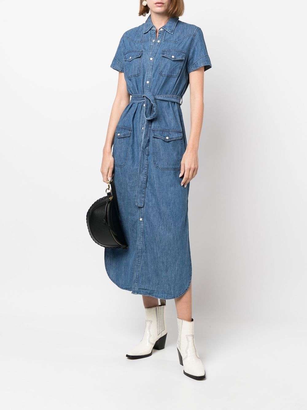 Warehouse Western Denim Midi Shirt Dress | atelier-yuwa.ciao.jp