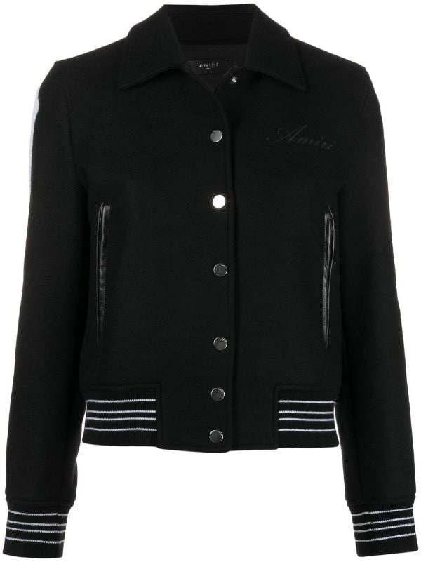 Balmain embroidered-stud Bomber Jacket - Farfetch