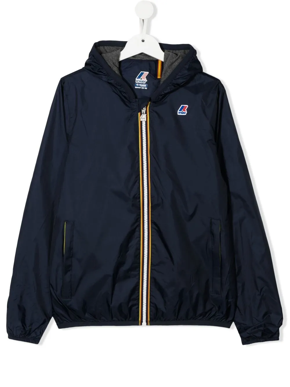 

K Way Kids chamarra rompevientos con capucha - Azul