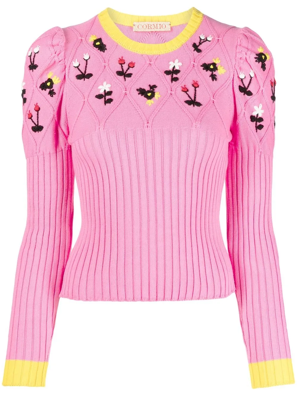 

CORMIO Oma 2.0 floral-embroidered jumper - Pink