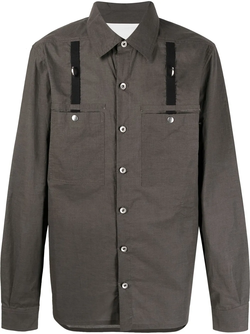 

Rick Owens DRKSHDW camisa con detalle de tira - Gris