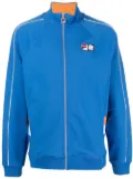 Fila logo-patch cotton zipper - Blue