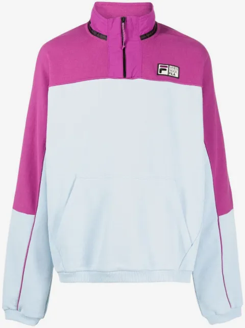 Fila logo-patch half-zip sweater