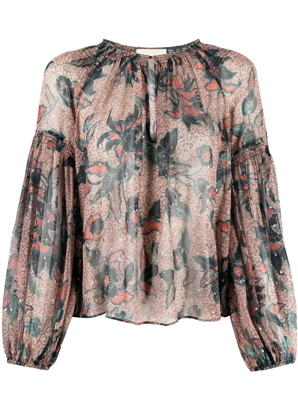 

Ulla Johnson blusa con cuello redondo - Rosado