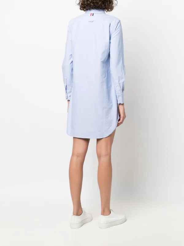 Thom Browne RWB Trim Shirt Dress | Blue | FARFETCH