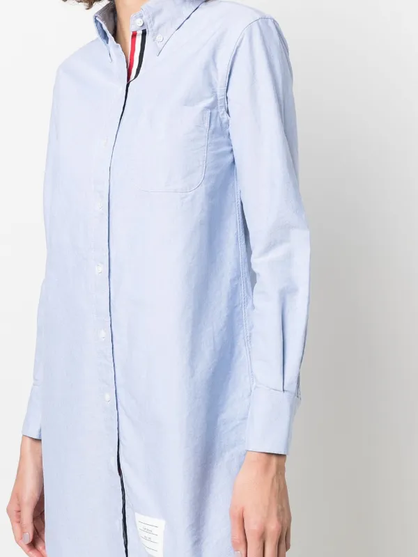Thom Browne RWB Trim Shirt Dress | Blue | FARFETCH