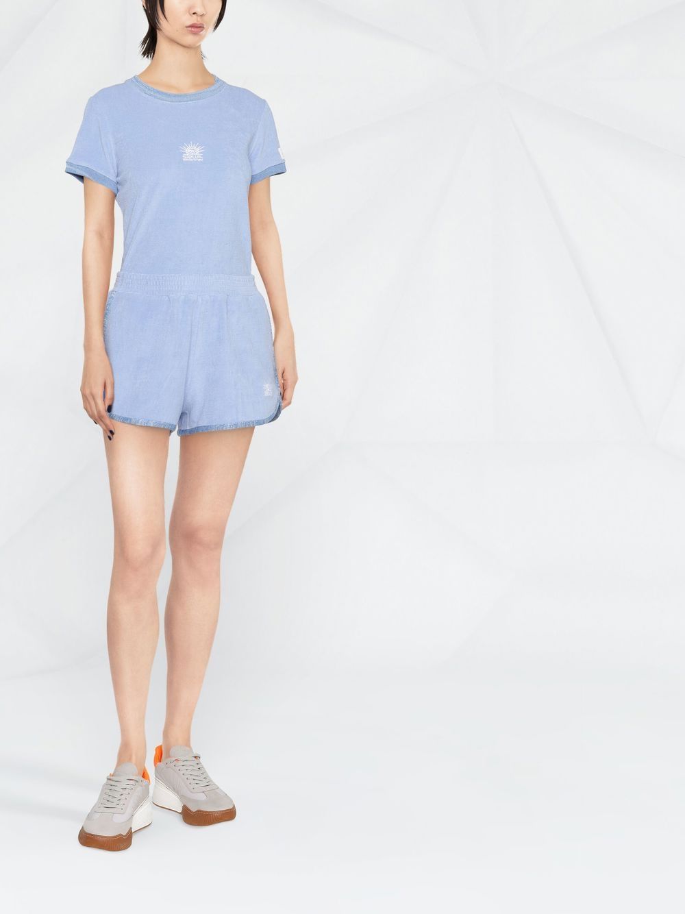 Stella McCartney T-shirt met geborduurd logo - Blauw