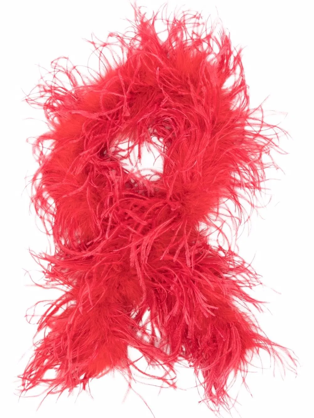 

STYLAND ostrich feather scarf - Red