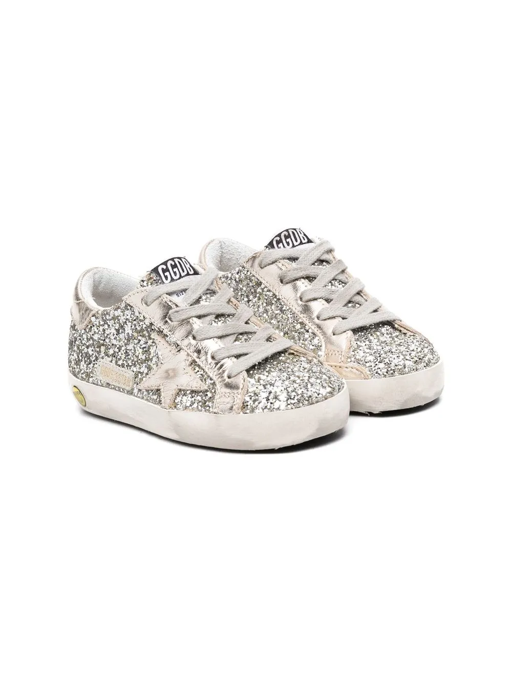 

Golden Goose Kids glitter-detail low-top sneakers - Silver