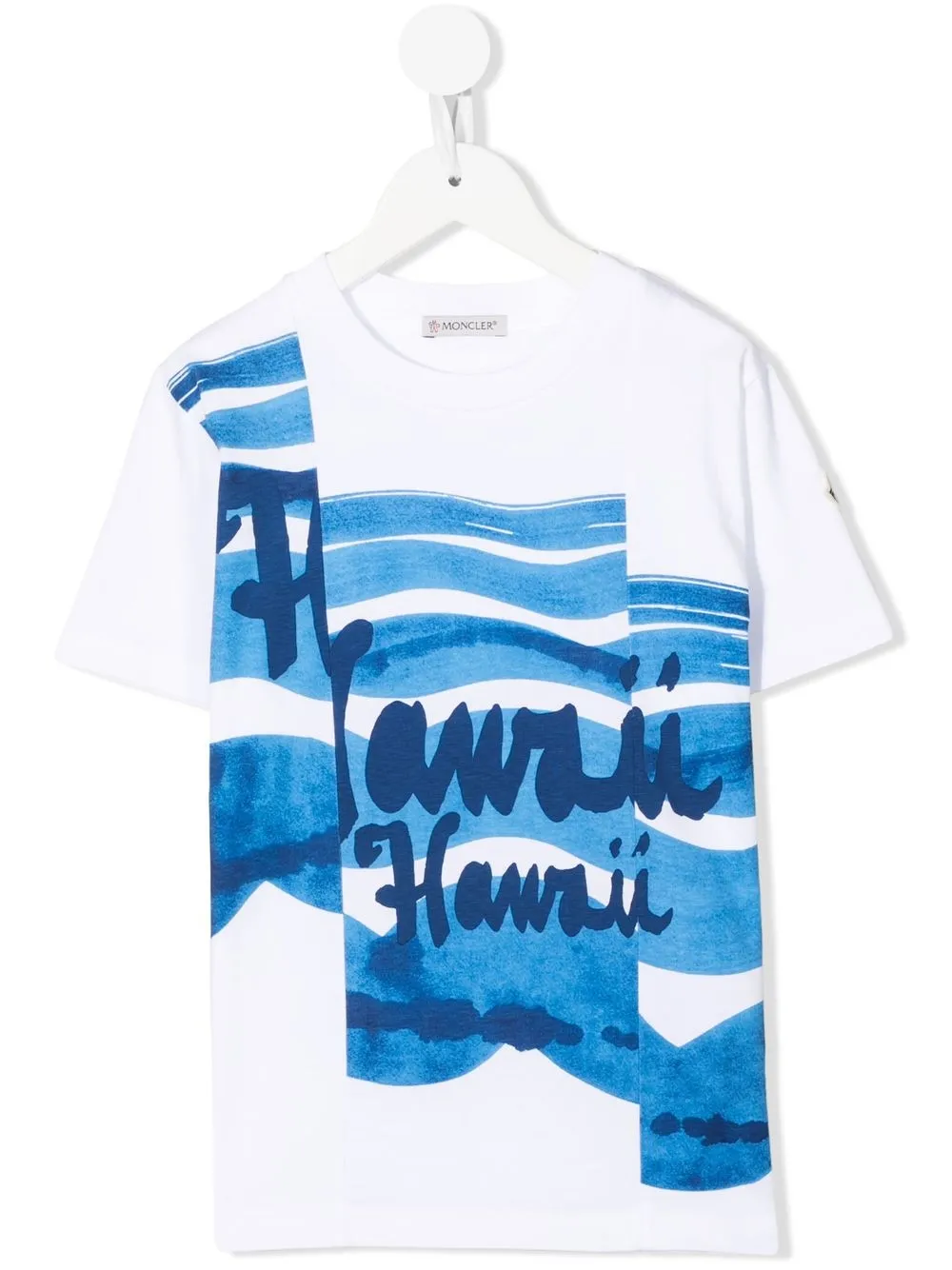 

Moncler Enfant abstract-print cotton T-shirt - White