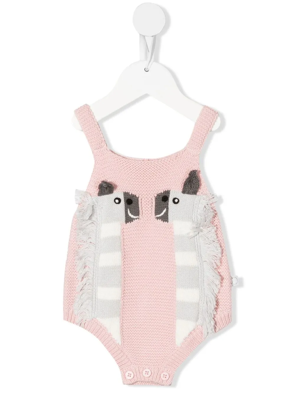 

Stella McCartney Kids body tejido con motivo de cebra en intarsia - Rosado