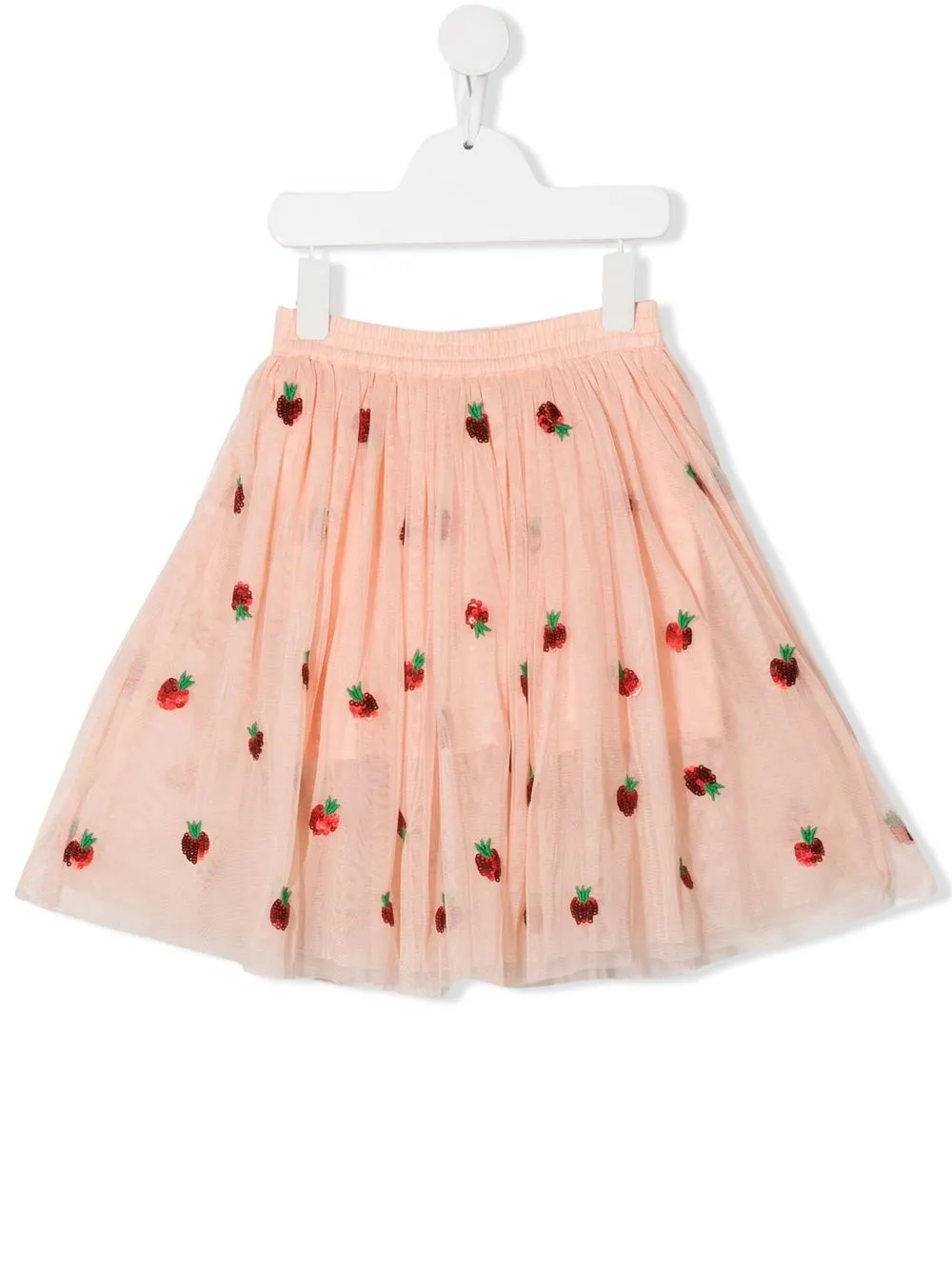 

Stella McCartney Kids falda de tul con lentejuelas de fresas - Rosado