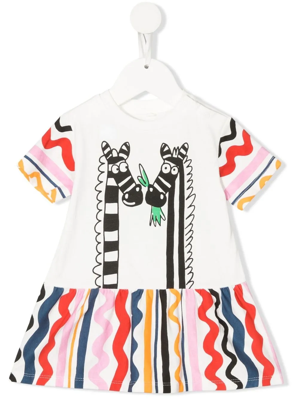 

Stella McCartney Kids vestido casual con estampado gráfico - Blanco