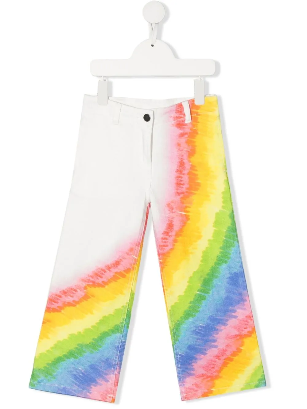 

Stella McCartney Kids jeans rectos con estampado de arcoíris - Blanco