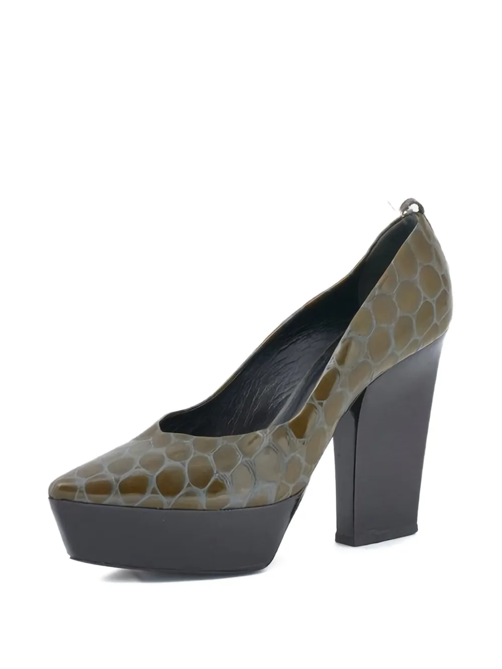 Dolce & Gabbana Pre-Owned 120mm croc-embossed pumps - Groen