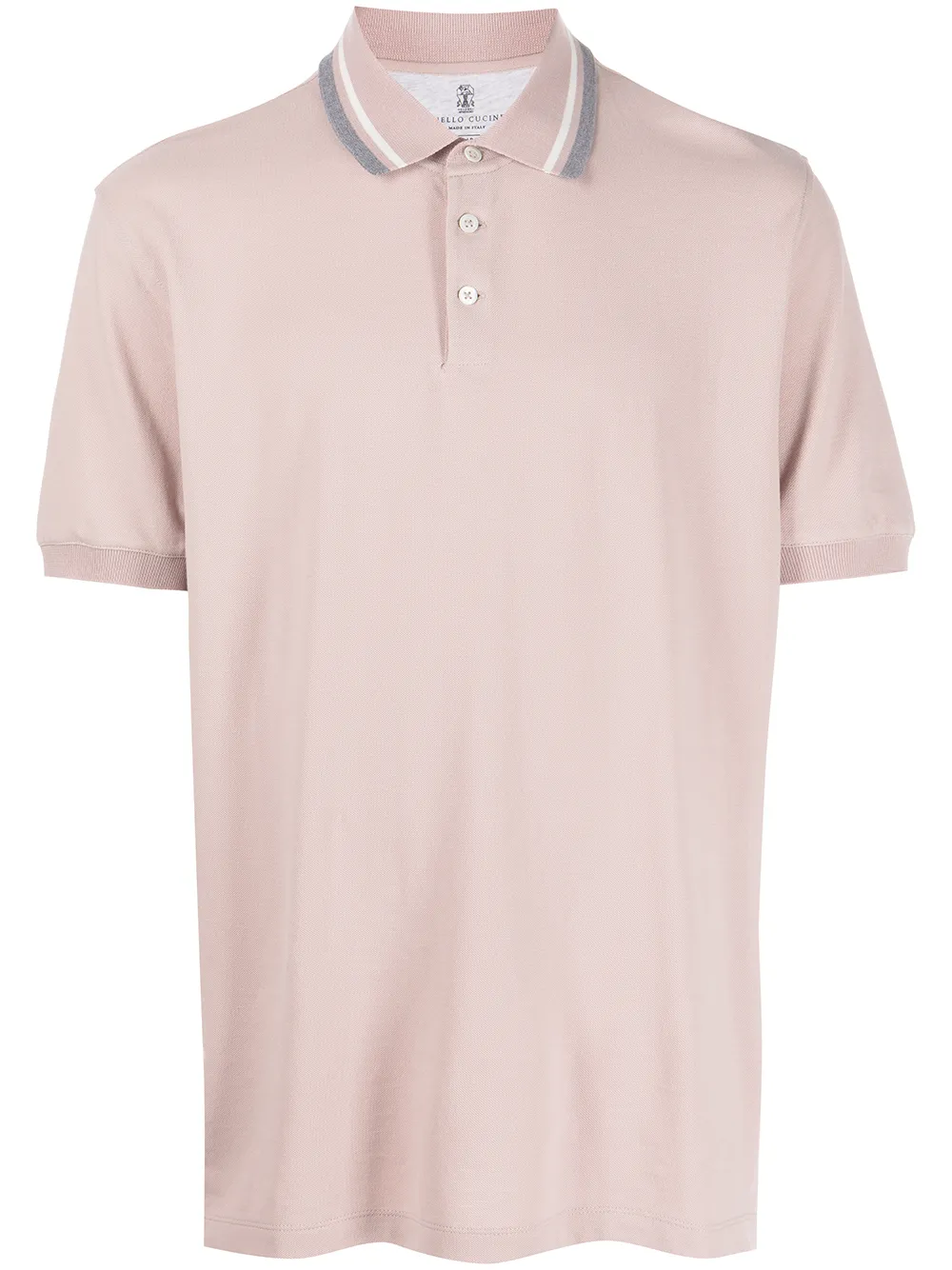 

Brunello Cucinelli playera tipo polo manga corta - Rosado