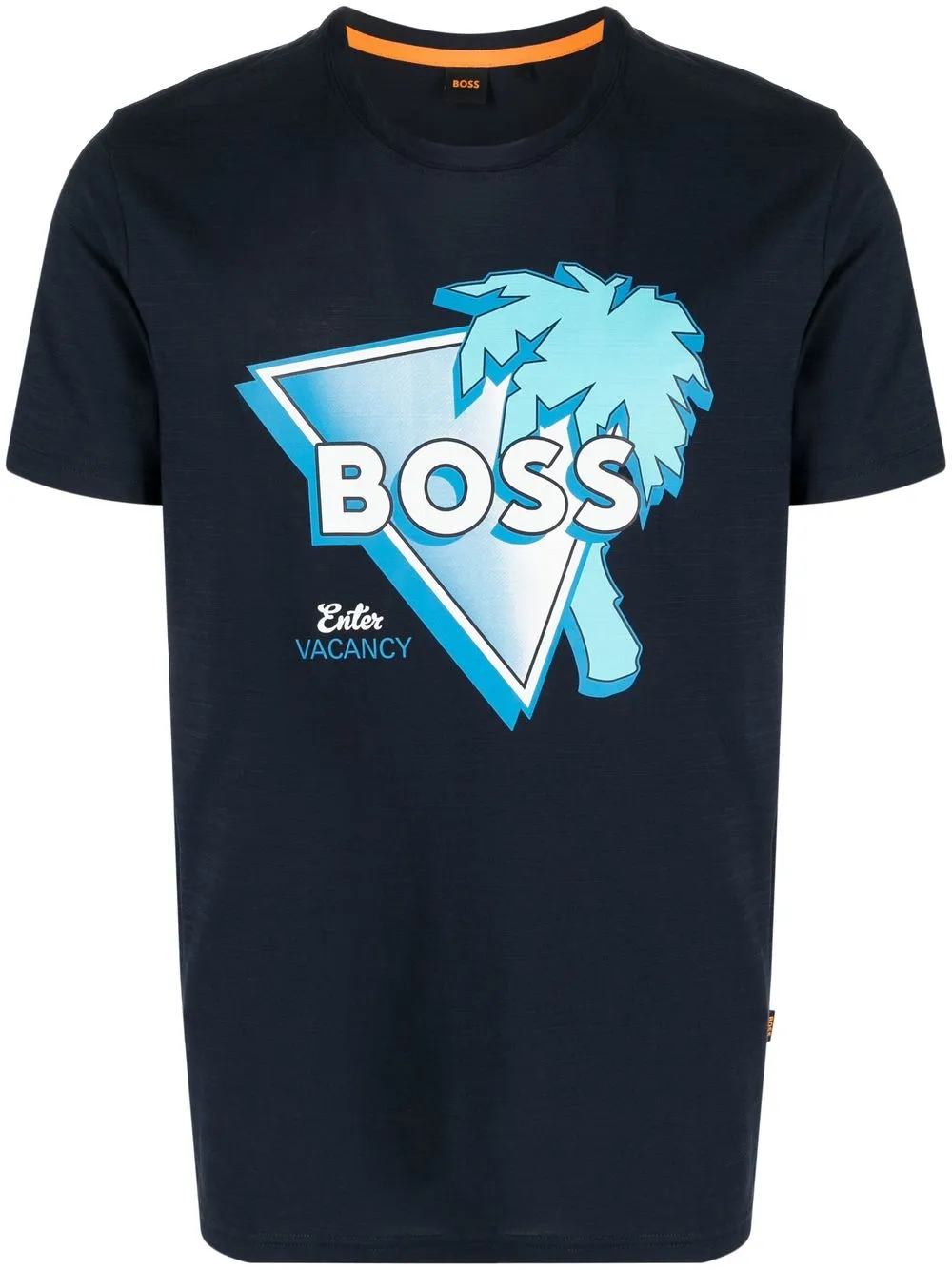 

BOSS playera con logo estampado - Azul