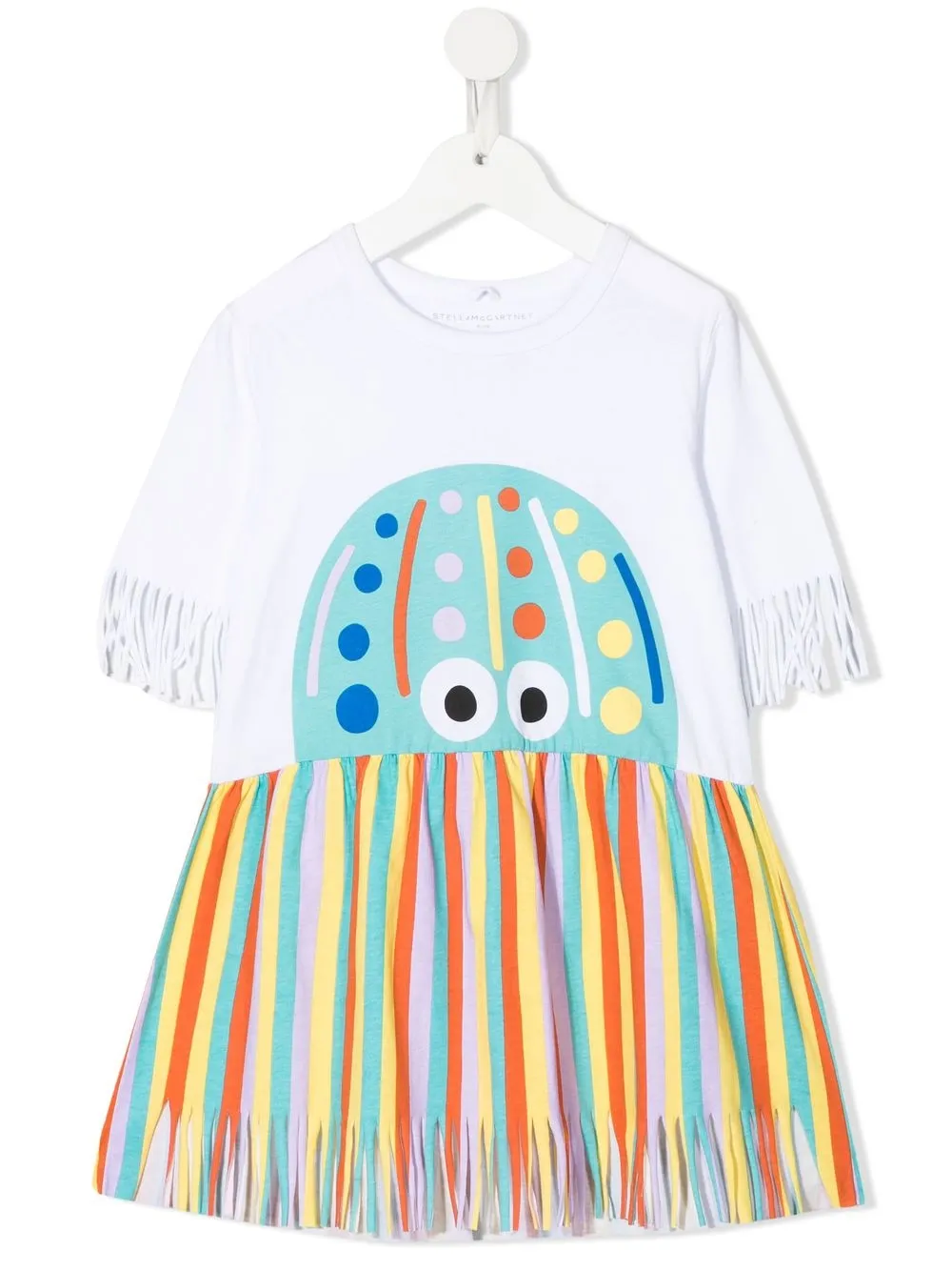 

Stella McCartney Kids vestido estilo playera con medusa estampada - Blanco