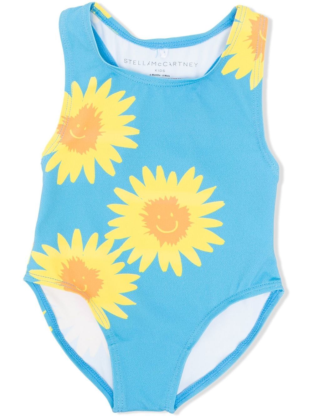 

Stella McCartney Kids traje de baño con girasoles estampados - Azul