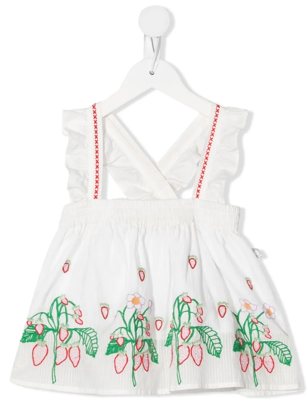 

Stella McCartney Kids vestido casual con bordado floral - Blanco