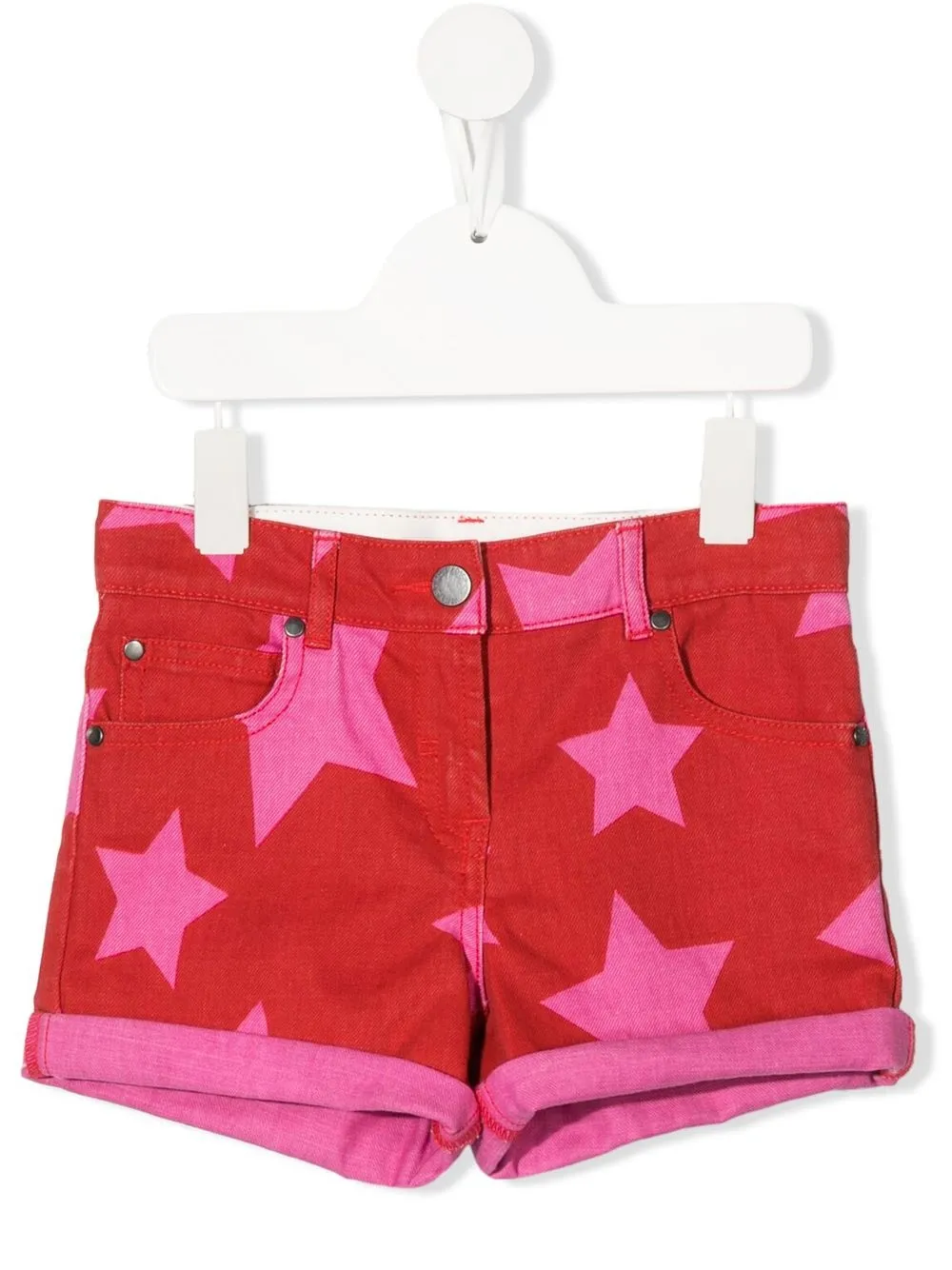 

Stella McCartney Kids shorts con estrellas estampadas - Rojo