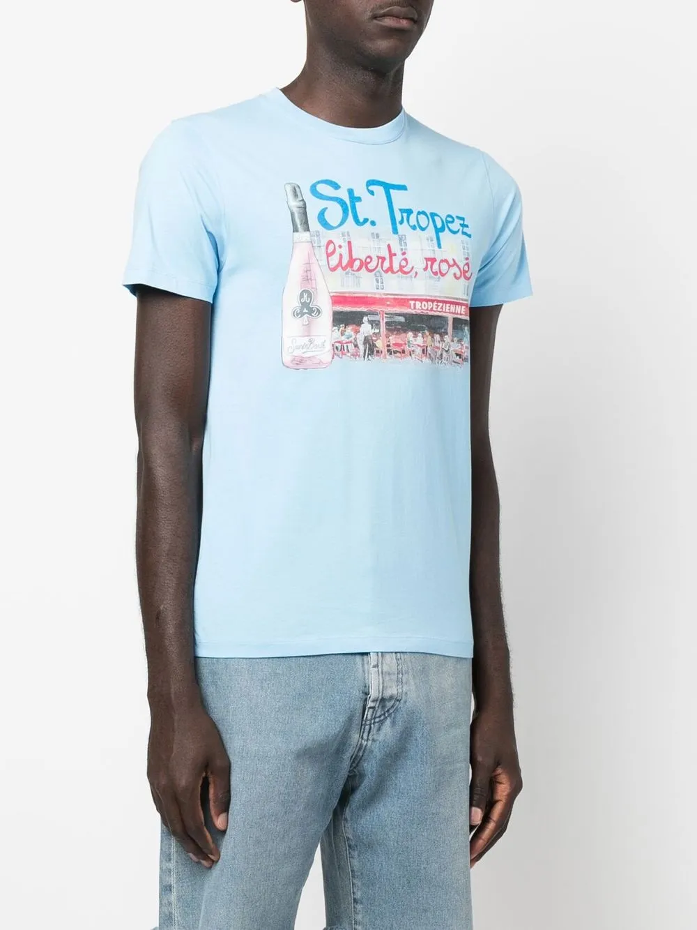 MC2 Saint Barth T-shirt met print Blauw
