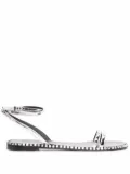 Giuseppe Zanotti rhinestone-embellished flat sandals - Silver