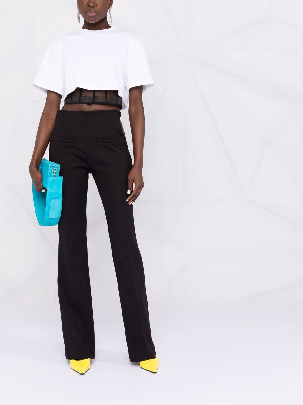 Courrèges cut-out Tailored Flared Trousers - Farfetch