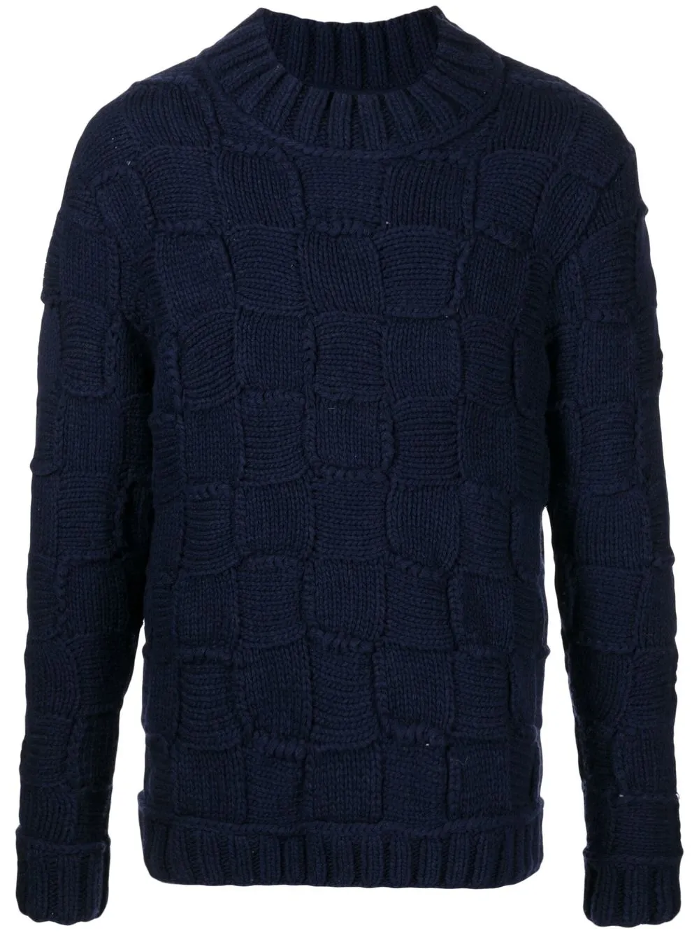 

YMC chunky-knit long-sleeved jumper - Blue