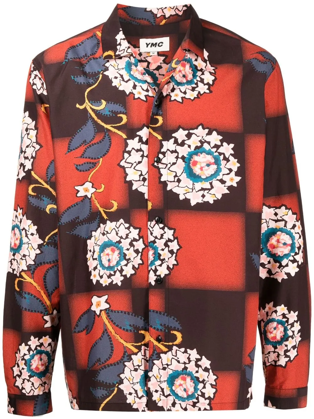 

YMC graphic print long sleeve shirt - Multicolour