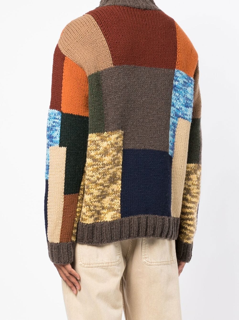 YMC Bluto Patchwork Lambswool Jumper - Farfetch